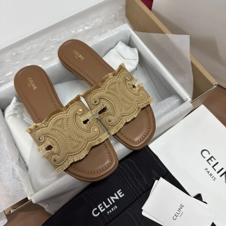 셀린느 25SS 마리나 프린지 데님 슬리퍼