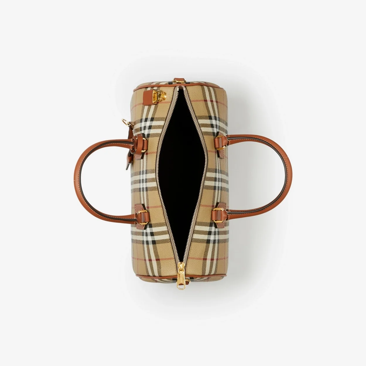 버버리 미디엄 체크 볼링백