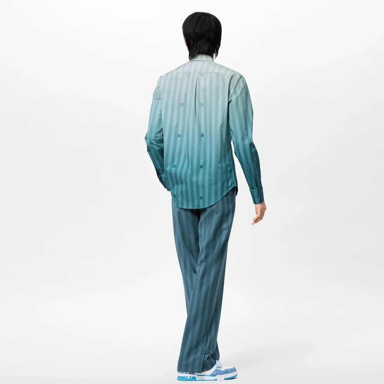 루이비통 다미에 스트라이프 롱 슬리브 셔츠 1AA4W4