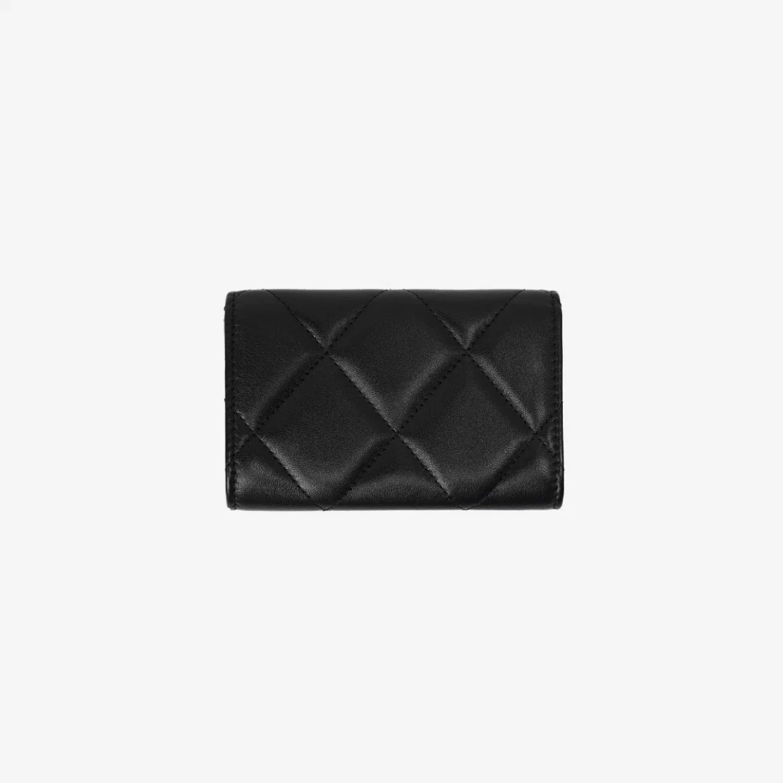 샤넬 19 플랩 카드 홀더 블랙
