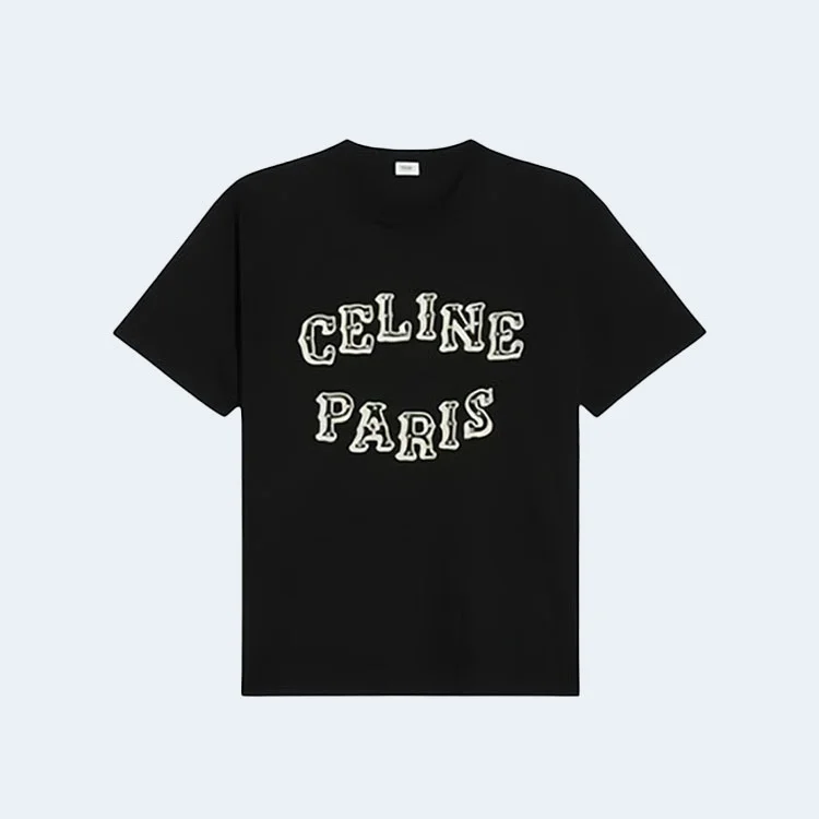 셀린느 웨스턴 레터링 로고 티셔츠