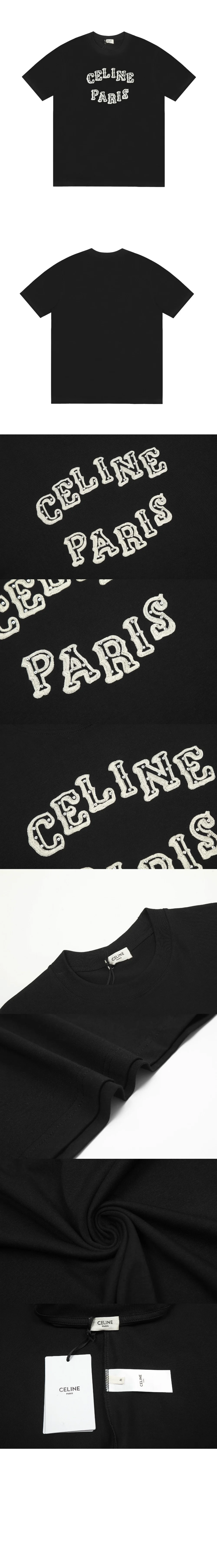 셀린느 웨스턴 레터링 로고 티셔츠