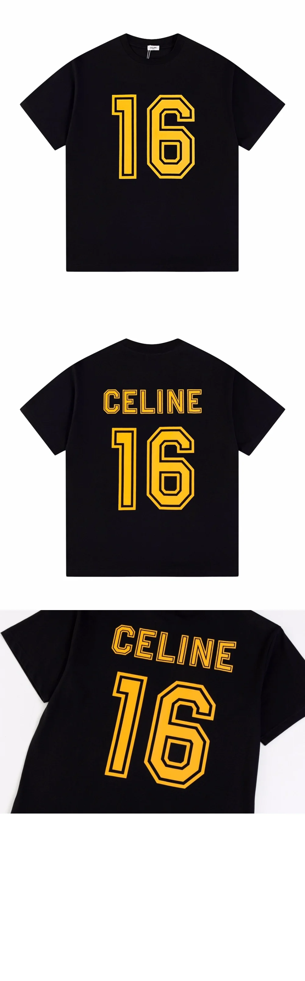 셀린느 루즈핏 코튼 반팔 티셔츠