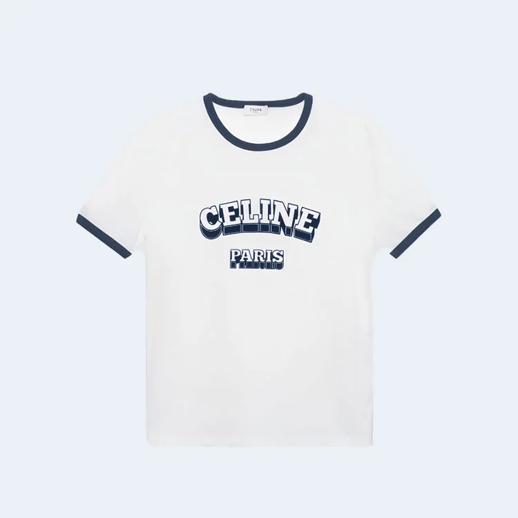 셀린느 로고 반팔 티셔츠 화이트