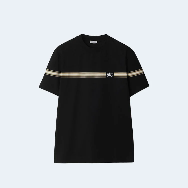 버버리 스트라이프 코튼 티셔츠