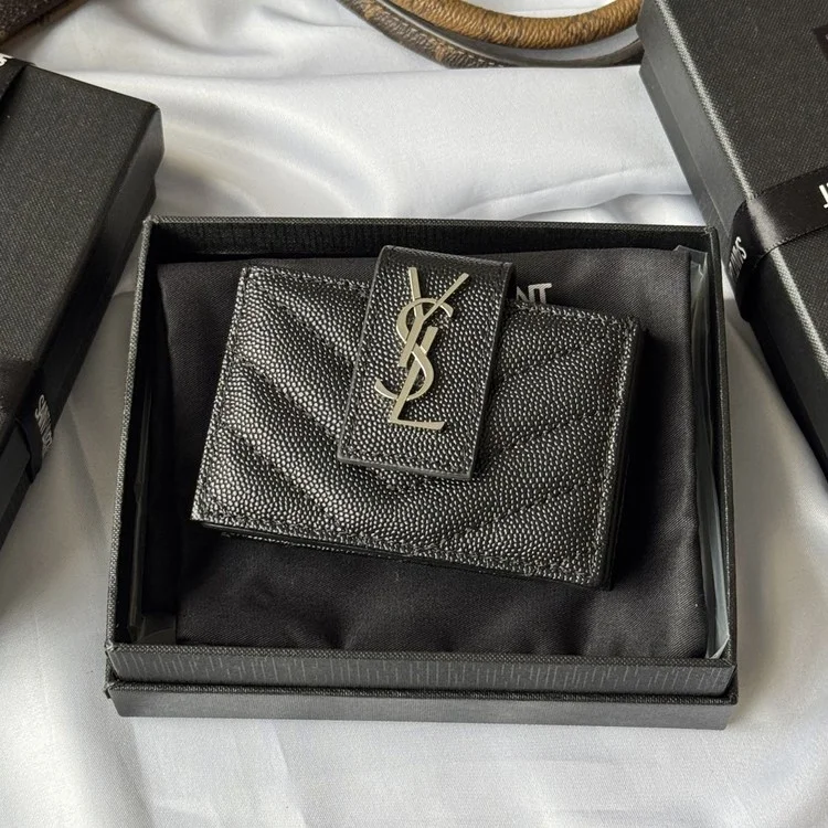 생로랑 아코디언 카드지갑 607907