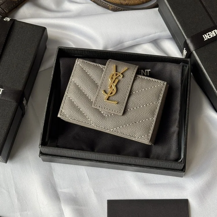 생로랑 아코디언 카드지갑 607907