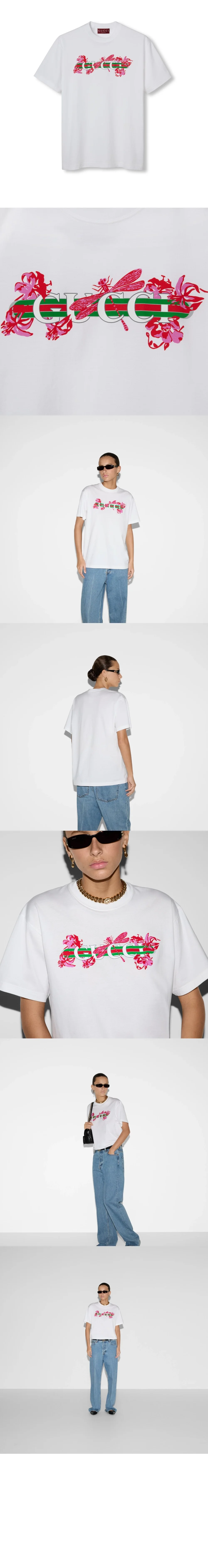 구찌 코튼 반팔 티셔츠