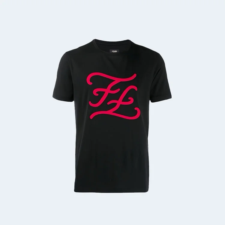 펜디 로고 프린트 반팔 티셔츠