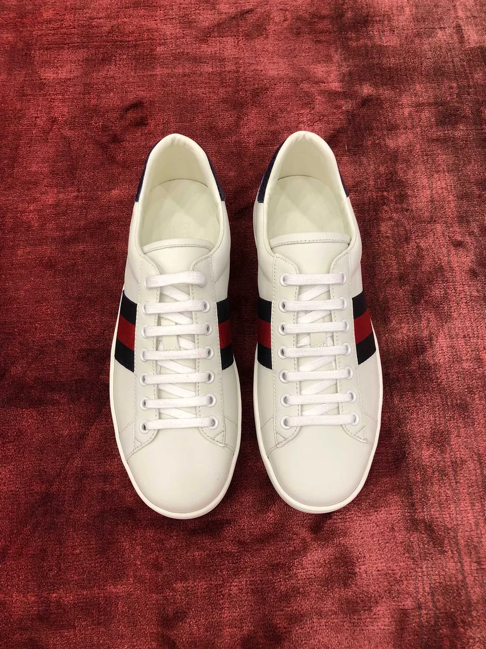 구찌 에이스 블루 스니커즈