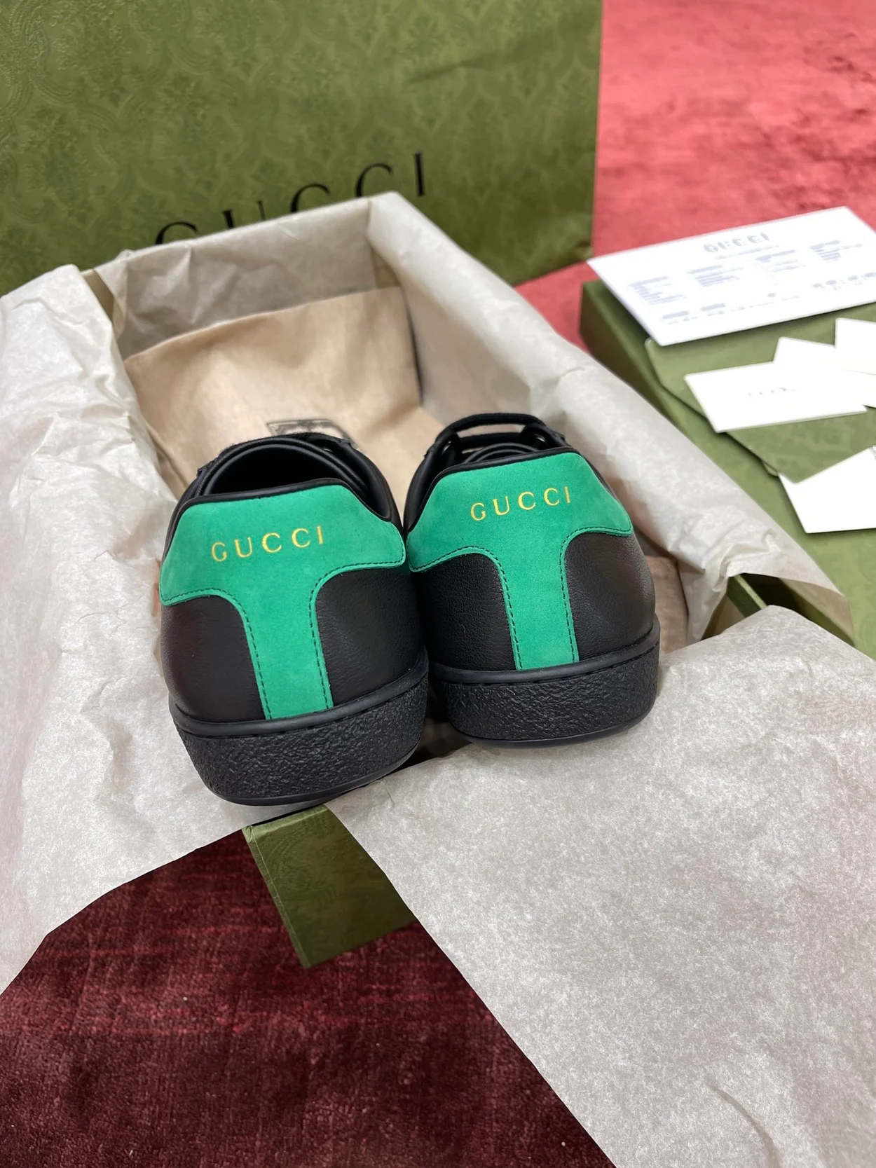 구찌 에이스 엘라스틱 스네이크 스니커즈