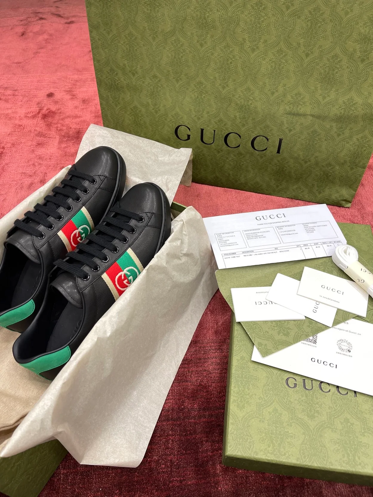 구찌 에이스 엘라스틱 스네이크 스니커즈