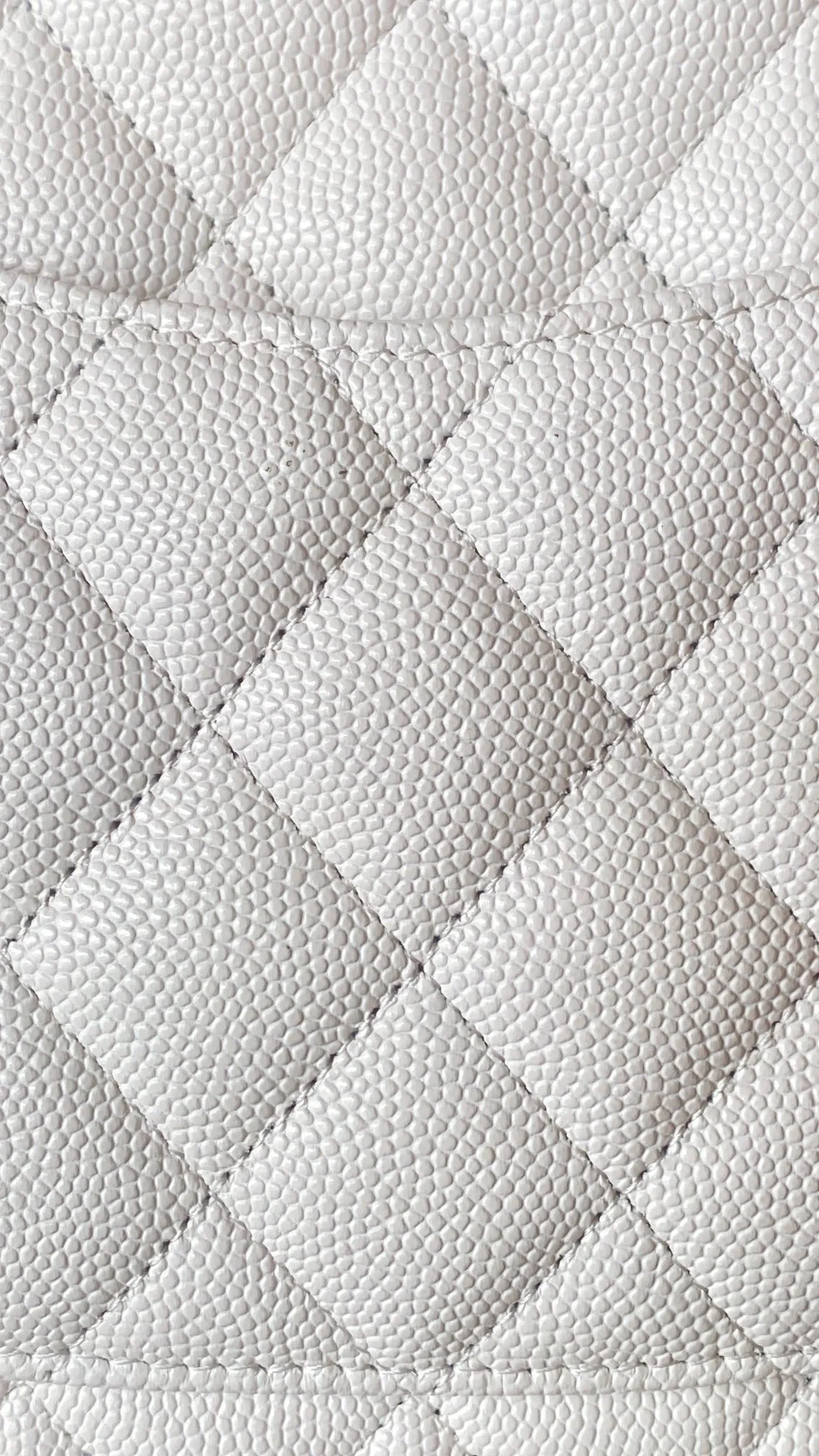 샤넬 클래식 미디움 캐비어 화이트 실버