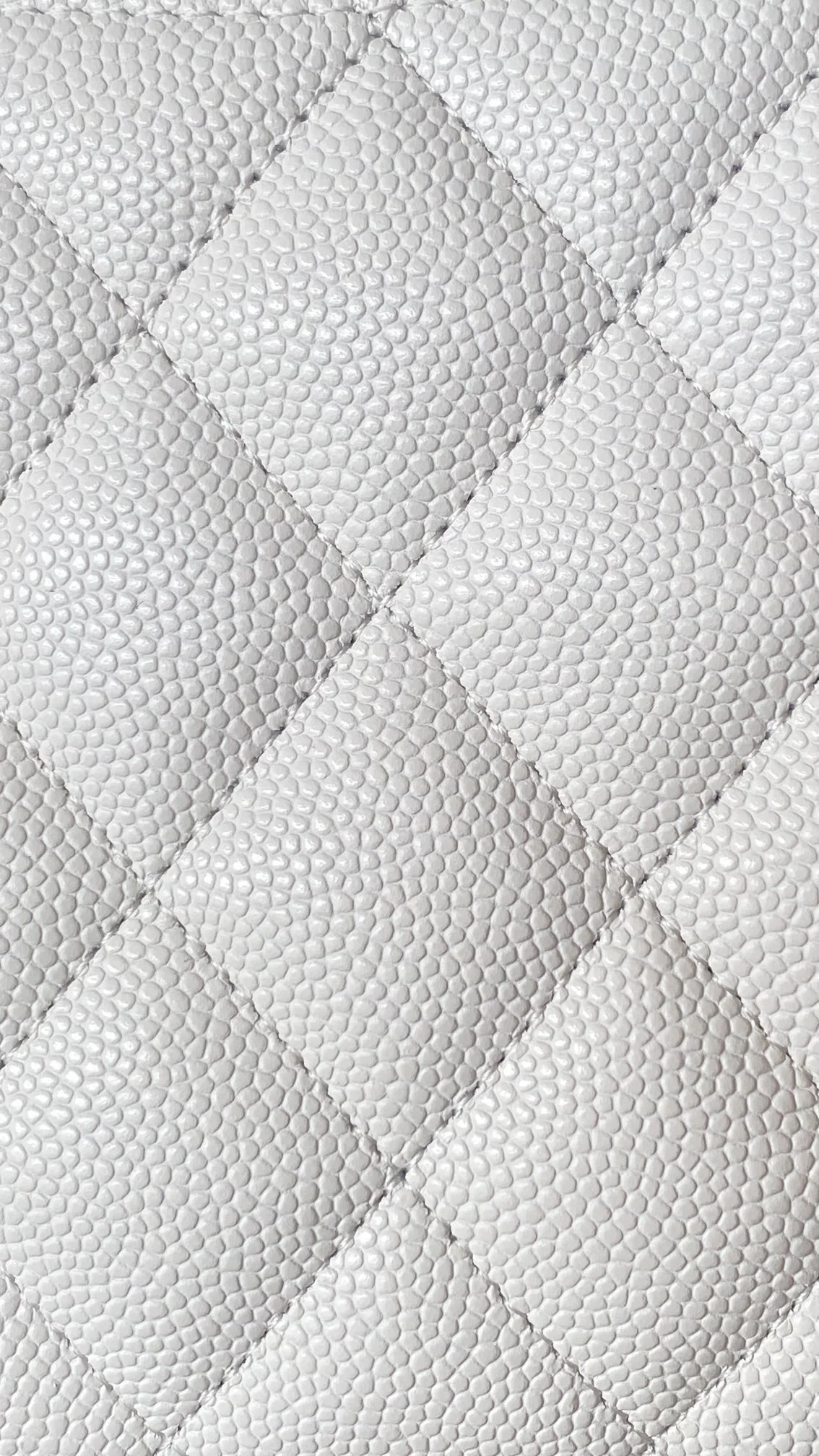 샤넬 클래식 미디움 캐비어 화이트 실버