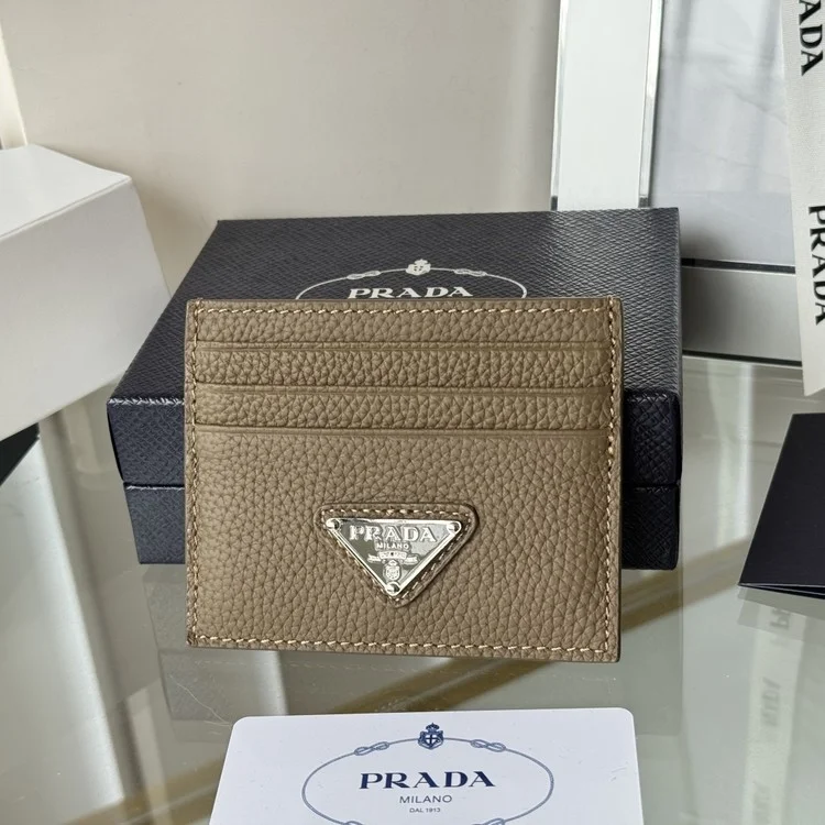 프라다 삼각로고 레더 카드지갑