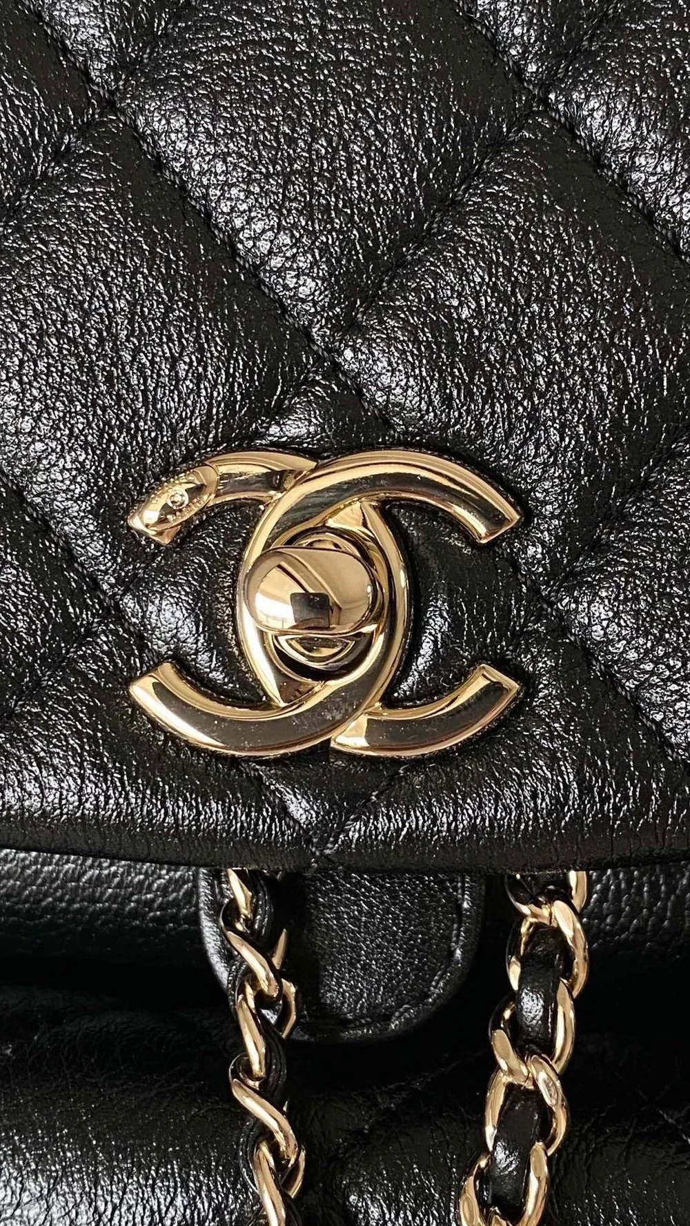 샤넬 원 포켓 듀마 백팩 스몰 카프스킨 블랙