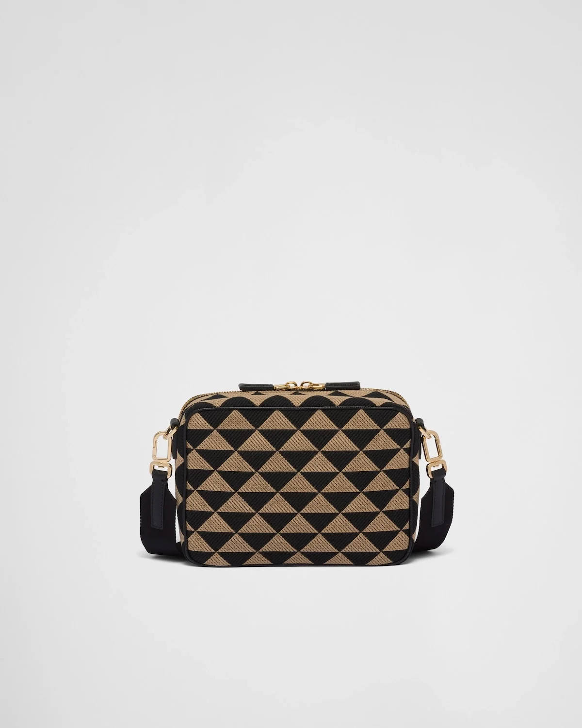 프라다 브리크 자수 패브릭백 베이지