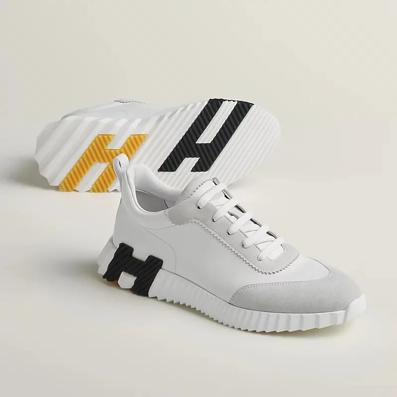 에르메스 바운싱 메쉬 화이트 스니커즈 옐로우 블랙