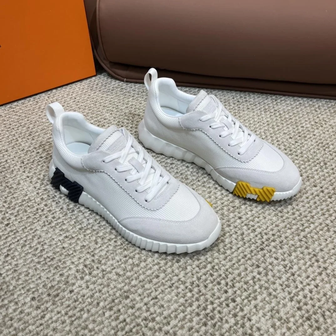 에르메스 바운싱 메쉬 화이트 스니커즈 옐로우 블랙