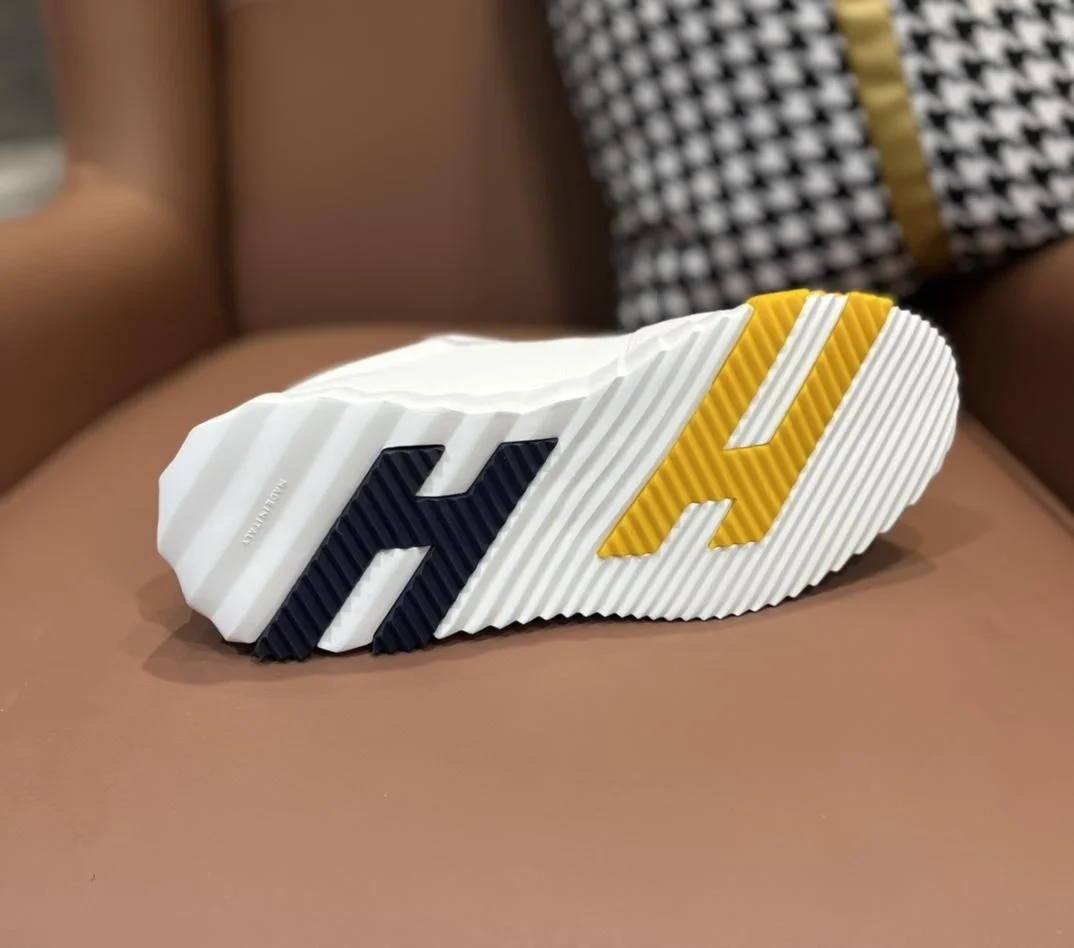 에르메스 바운싱 메쉬 화이트 스니커즈 옐로우 블랙