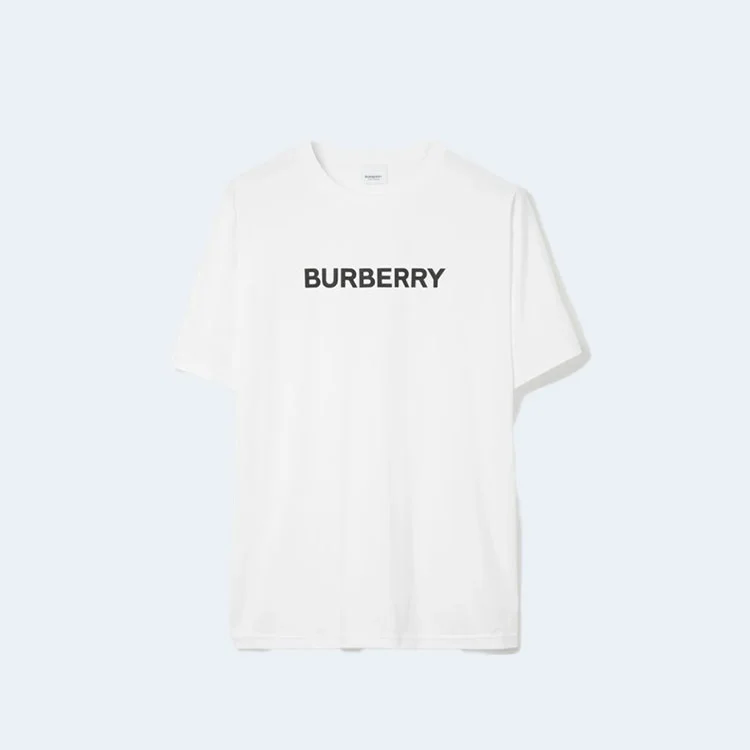 버버리 로고 코튼 티셔츠 화이트