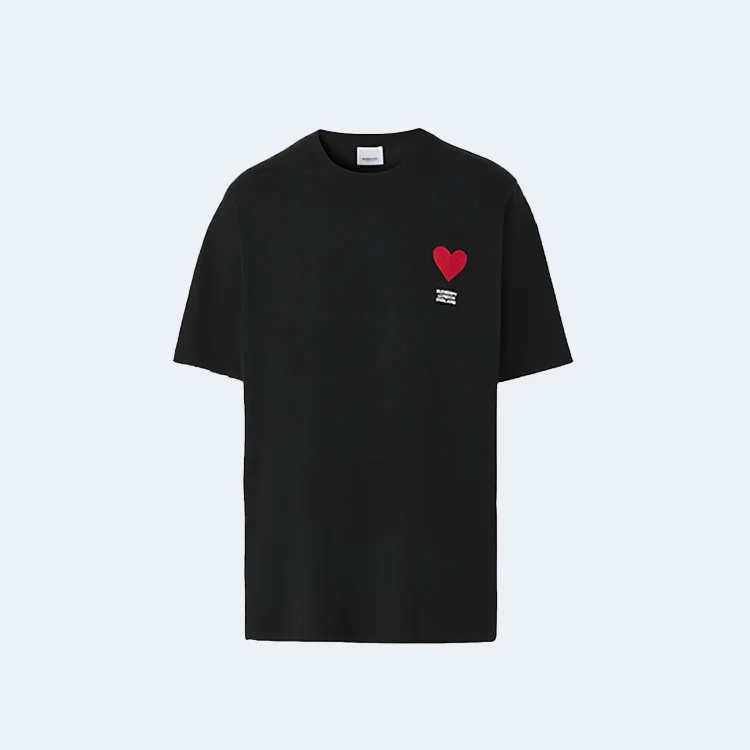 버버리 그래픽 로고 코튼 반팔 티셔츠 블랙