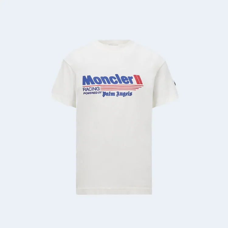 몽클레어 Moncler x Palm Angels 레이싱 로고 코튼 티셔츠