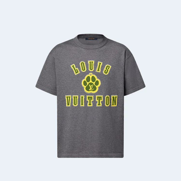 루이비통 엠벨리시드 쇼트 슬리브드 코튼 크루넥 1AGJSB