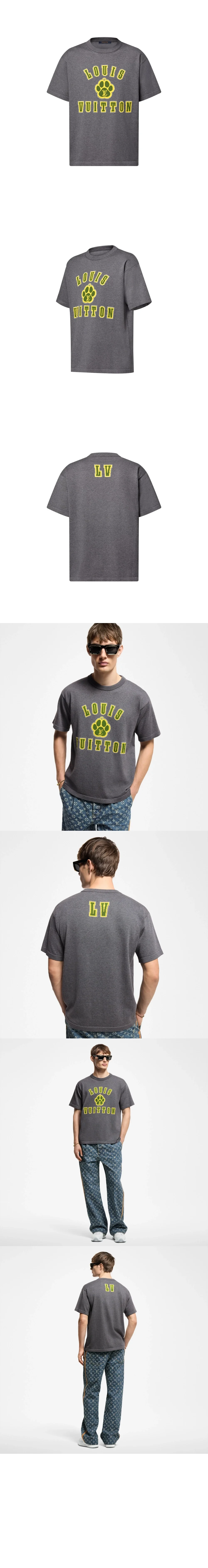 루이비통 엠벨리시드 쇼트 슬리브드 코튼 크루넥 1AGJSB