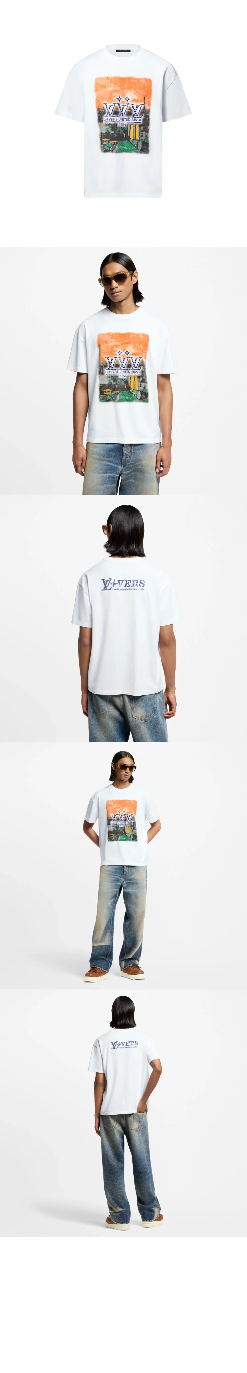 루이비통 엠벨리시드 그래픽 코튼 티셔츠 1AHCKN