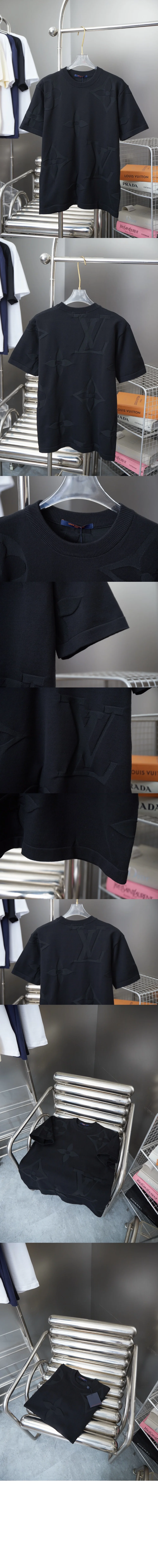 루이비통 모노그램 쇼트 슬리브드 코튼 크루넥 1AFYEZ