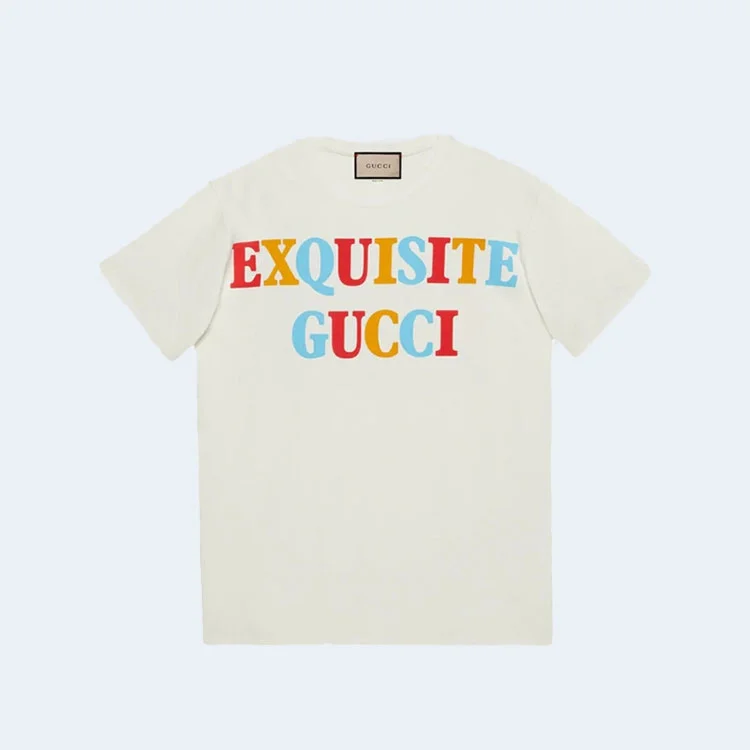 구찌 로고 프린트 반팔 티셔츠 717422