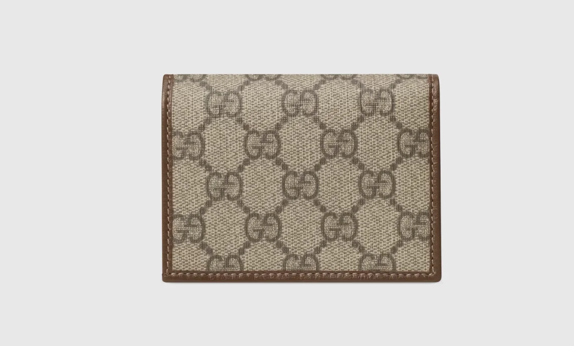 구찌 홀스빗 1955 카드 케이스 지갑 브라운