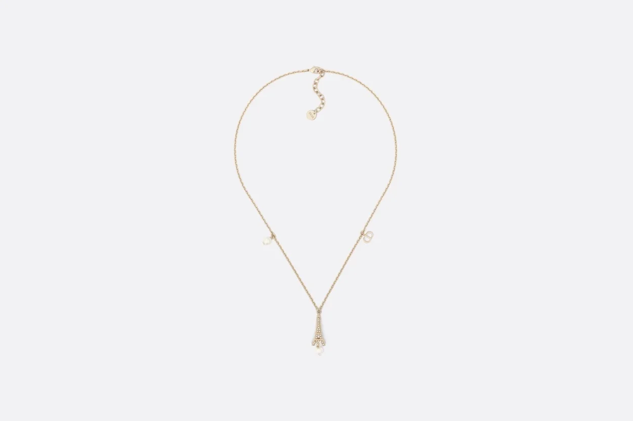 디올 플랜 드 파리 골드 피니시 목걸이