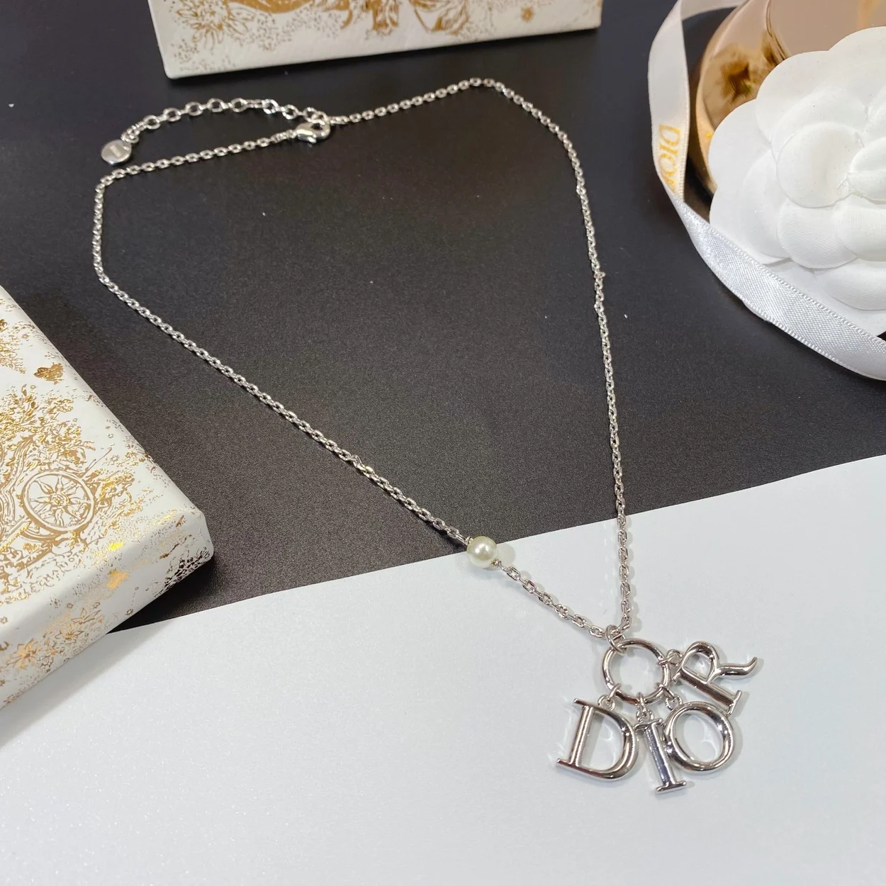 디올 에볼루션 실버 목걸이