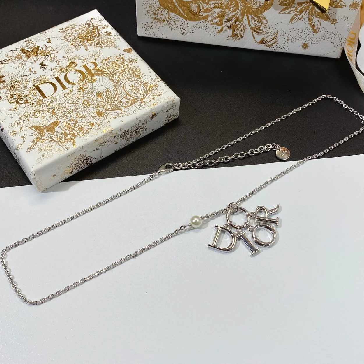 디올 에볼루션 실버 목걸이