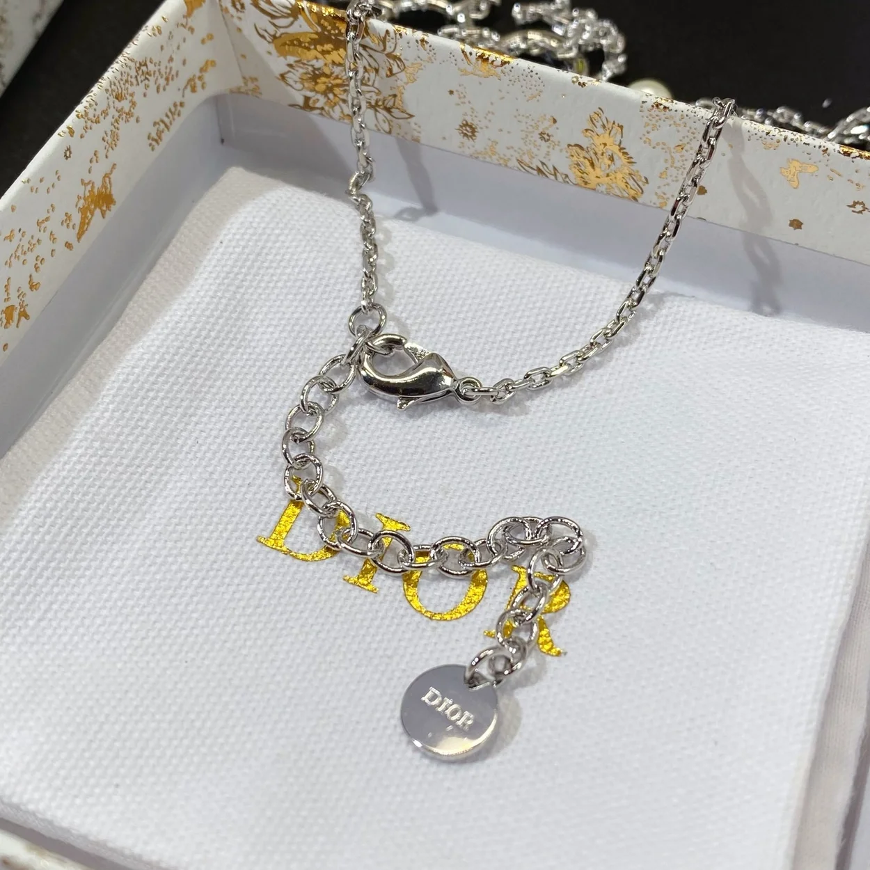 디올 에볼루션 실버 목걸이