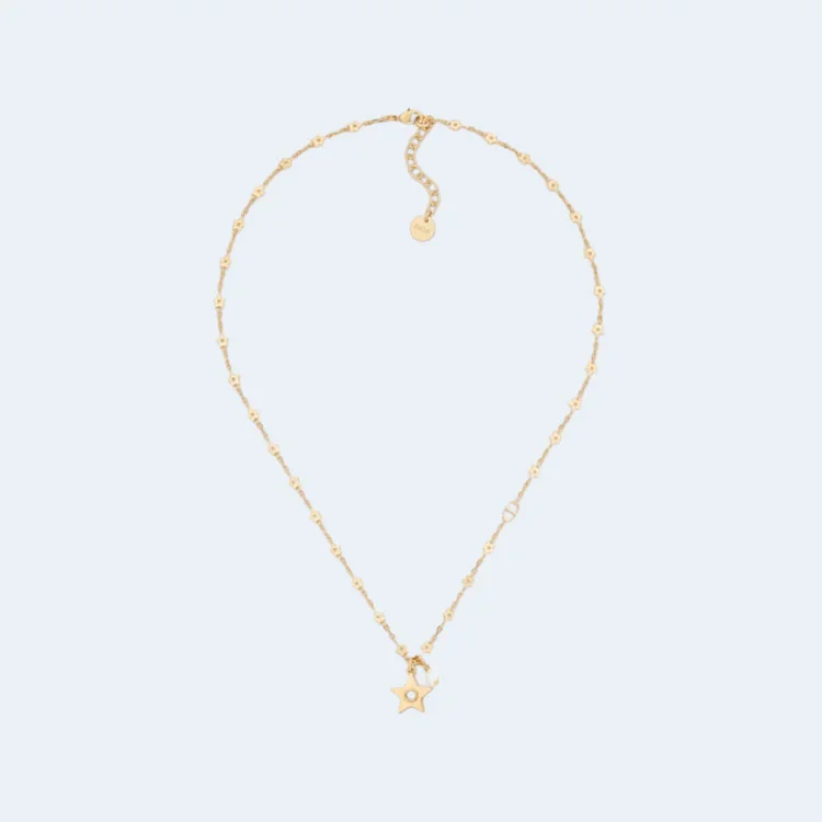 디올 스타 화이트 펄 목걸이