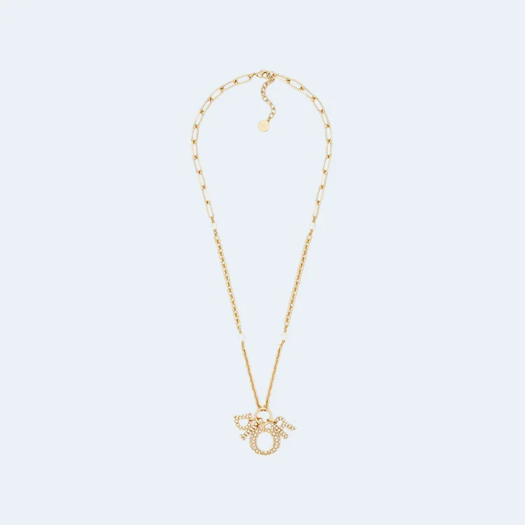 디올 레이디 골드 피니쉬 목걸이