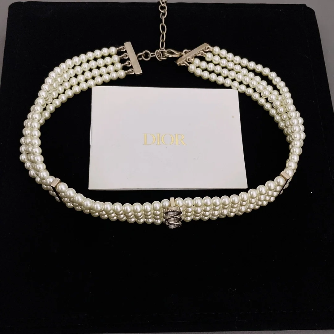 디올 라 파리지앵 초커 골드 피니쉬 목걸이