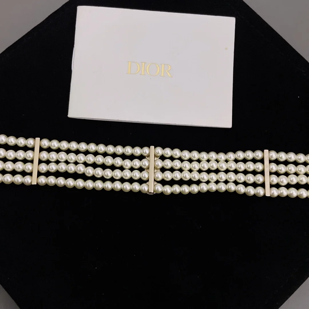 디올 라 파리지앵 초커 골드 피니쉬 목걸이