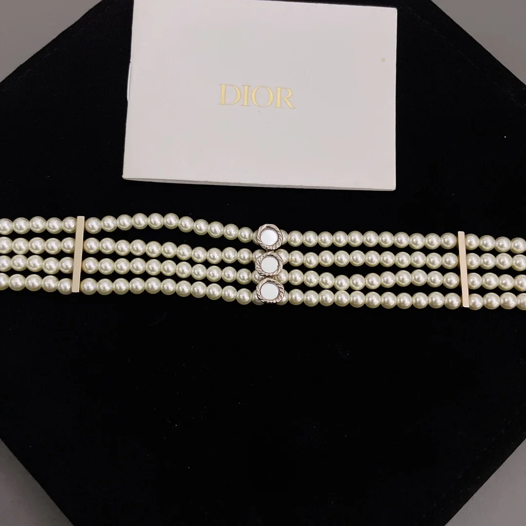 디올 라 파리지앵 초커 골드 피니쉬 목걸이