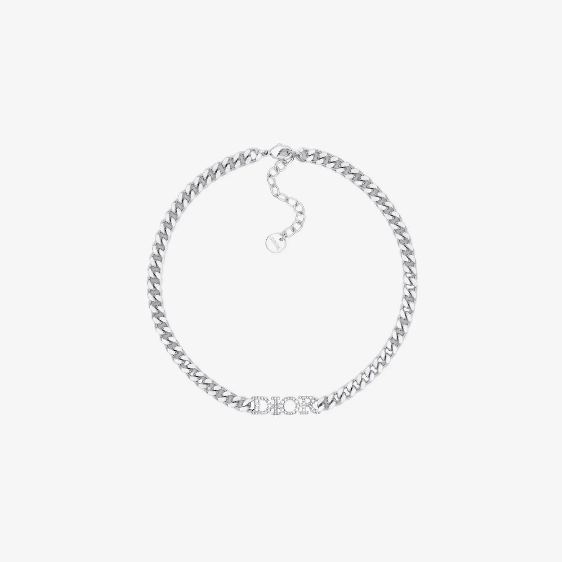 디올 디오레볼루션 초커 실버 목걸이