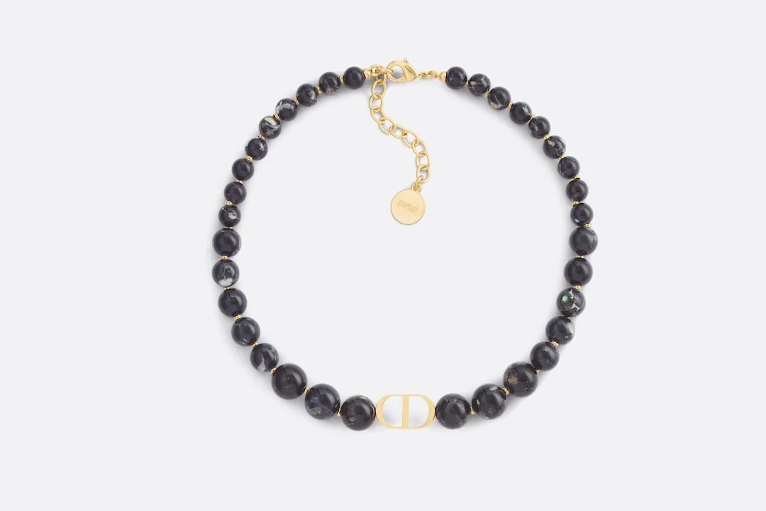 디올 30 몽테뉴 초커 블랙 펄 목걸이