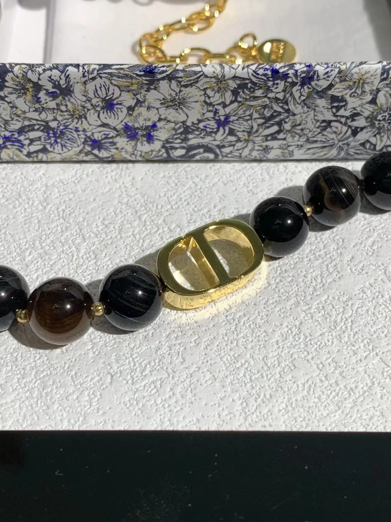 디올 30 몽테뉴 초커 블랙 펄 목걸이