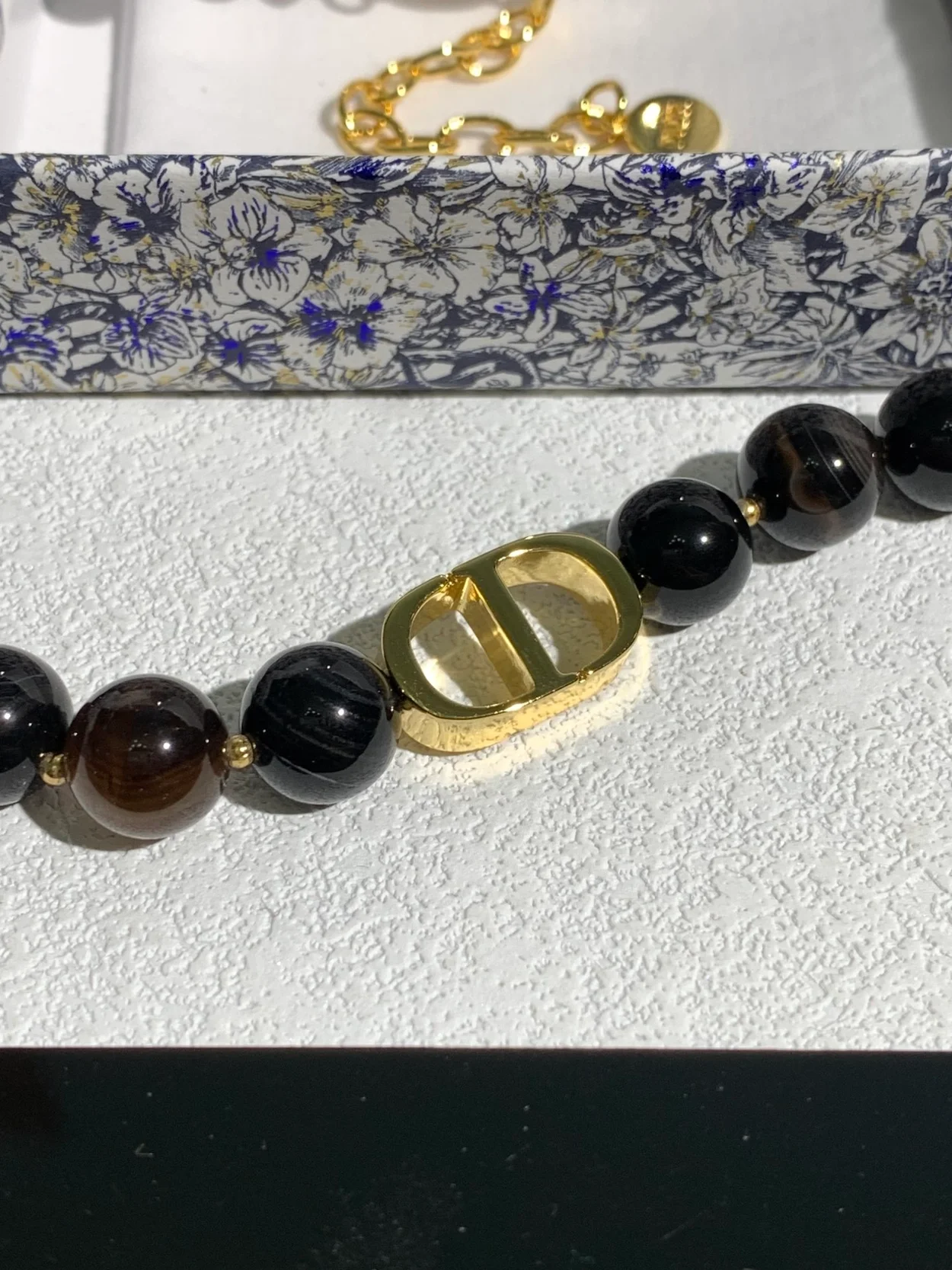 디올 30 몽테뉴 초커 블랙 펄 목걸이