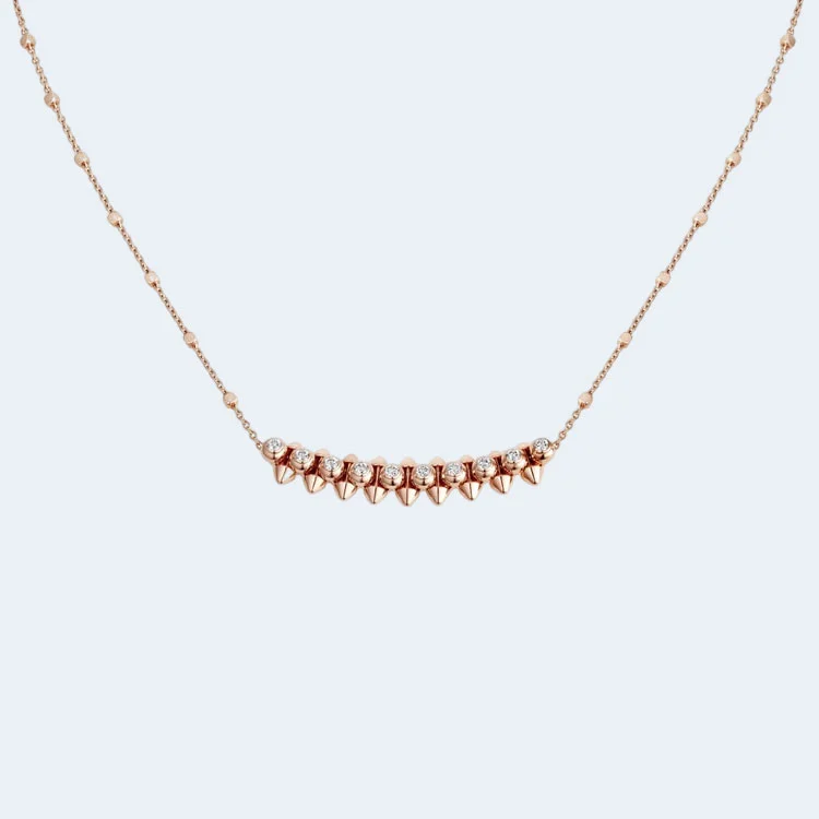 까르띠에 클래쉬 드 핑크 골드 다이아몬드 목걸이 N7424312