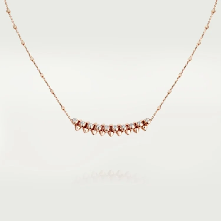 까르띠에 클래쉬 드 핑크 골드 다이아몬드 목걸이 N7424312