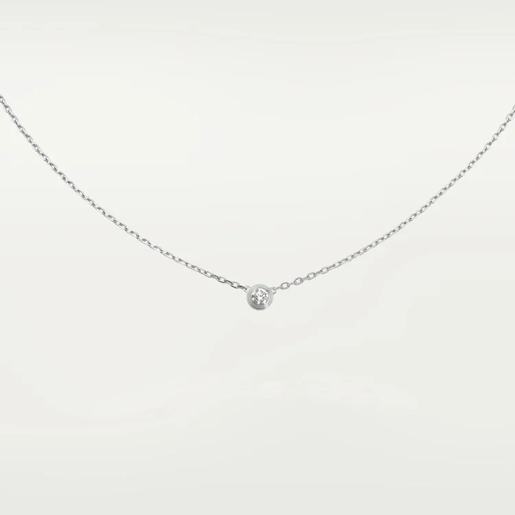 까르띠에 다무르 화이트 골드 다이아몬드 목걸이 B7215900