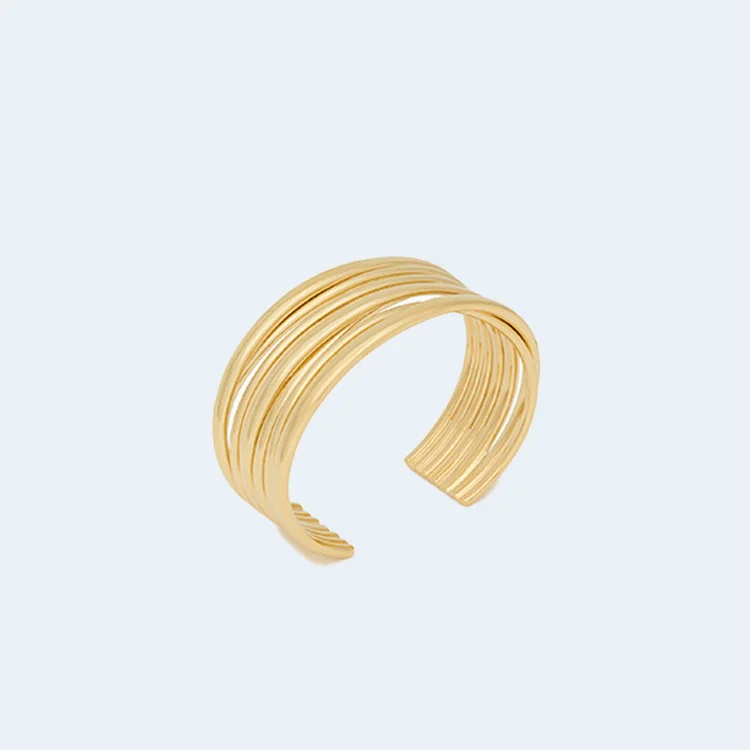 생로랑 메탈 멀티 와이어 커프 팔찌